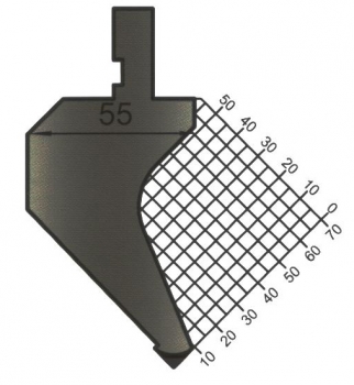 Stempel 90° R:0.8 H: 89.65mm Länge: 835mm