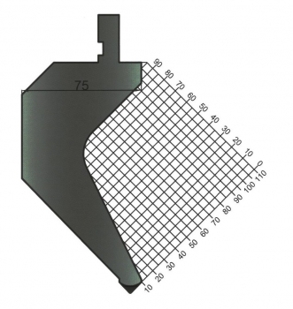 Stempel 88° R:0.8 H: 145mm Länge: 805mm sektioniert / geteilt