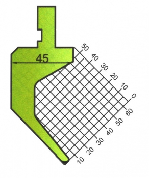 Stempel 88° R:0.6 H: 85mm Länge: 835mm