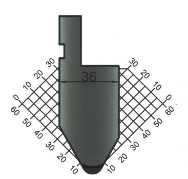 Stempel 60° R:0.6 H: 65mm Länge: 835mm