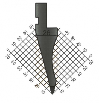 Stempel 35° R:0.8 H: 90mm Länge: 805mm sektioniert / geteilt