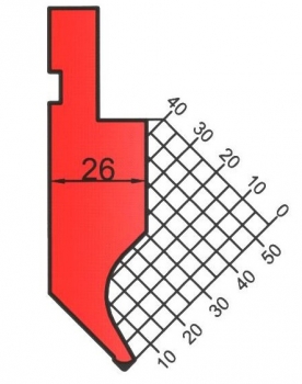 Stempel 88° R:0.6 H: 66.4mm Länge: 835mm