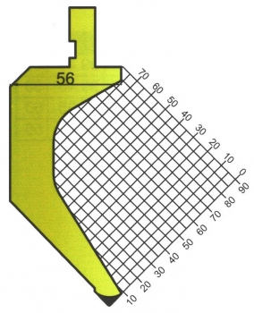 Stempel 90° R:0.8 H: 120mm Länge: 805mm sektioniert / geteilt