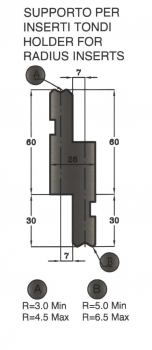 Radienhalter  Länge: 415mm