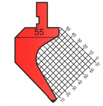 Stempel 90° R:0.8 H: 89.88mm Länge: 805mm sektioniert / geteilt