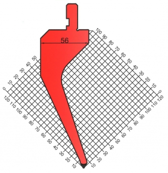 Stempel 60° R:0.8 H: 160mm Länge: 835mm