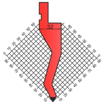 Stempel 60° R:0.8 H: 115mm Länge: 805mm sektioniert / geteilt