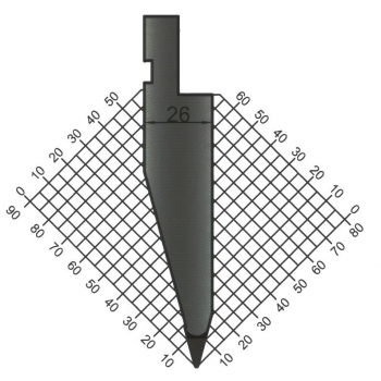 Stempel 30° R:0.6 H: 104mm Länge: 415mm