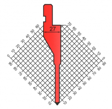 Stempel 60° R:0.8 H: 115mm Länge: 415mm