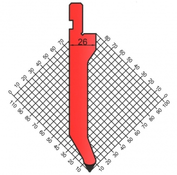 Stempel 60° R:0.8 H: 135mm Länge: 415mm