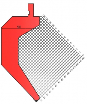 Stempel 88° R:0.8 H: 200mm Länge: 500mm sektioniert / geteilt