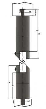 Z-Halter  H: 144+90mm Länge: 415mm