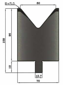 Matrize 78° V60 H: 90mm Länge: 508mm