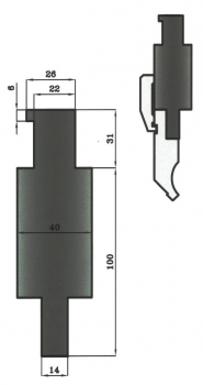 Adapter   H: 100mm Länge: 150mm