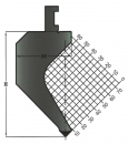 Stempel 88° R:0.8 H: 104.5mm Länge: 1100mm sektioniert / geteilt