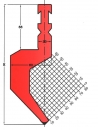 Stempel 88° R:1.5 H: 175mm Länge: 1100mm sektioniert / geteilt