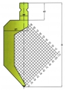 Stempel 86° R:0.8 H: 195mm Länge: 550mm sektioniert / geteilt