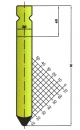 Stempel 60° R:3 H: 157mm Länge: 550mm sektioniert / geteilt