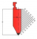 Stempel 60° R:3 H: 95mm Länge: 1100mm sektioniert / geteilt