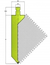 Stempel 86° R:1 H: 220mm Länge: 550mm sektioniert / geteilt