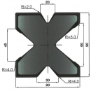 Matrize 85° 4V H: 90x90mm Länge: 835mm