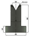 Matrize 60° V20 H: 80mm Länge: 805mm sektioniert / geteilt