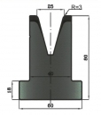 Matrize 30° V25 H: 80mm Länge: 805mm sektioniert / geteilt