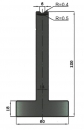 Matrize 90° V6 H: 120mm Länge: 415mm