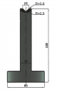 Matrize 90° V10 H: 120mm Länge: 805mm sektioniert / geteilt