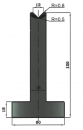 Matrize 90° V12 H: 120mm Länge: 835mm