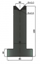 Matrize 88° V20 H: 120mm Länge: 415mm