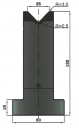 Matrize 88° V25 H: 120mm Länge: 415mm