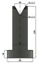 Matrize 60° V25 H: 120mm Länge: 415mm