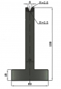 Matrize 45° V6 H: 120mm Länge: 415mm