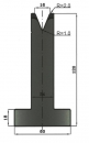 Matrize 45° V16 H: 120mm Länge: 805mm sektioniert / geteilt