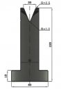 Matrize 45° V20 H: 120mm Länge: 805mm sektioniert / geteilt