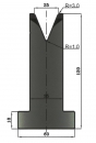 Matrize 45° V25 H: 120mm Länge: 835mm