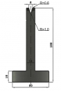 Matrize 30° V6 H: 120mm Länge: 415mm