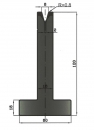 Matrize 30° V8 H: 120mm Länge: 415mm