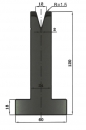 Matrize 30° V12 H: 120mm Länge: 415mm