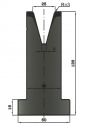 Matrize 30° V25 H: 120mm Länge: 805mm sektioniert / geteilt