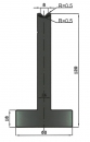 Matrize 88° V8 H: 120mm Länge: 805mm sektioniert / geteilt