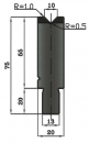 Matrize 88° V10 H: 55mm Länge: 1000mm