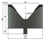 Matrize 80° V100 H: 85mm Länge: 500mm