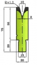 Matrize 30° V10 H: 55mm Länge: 500mm