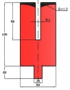 Matrize  U8,1 H: 100mm Länge: 550mm sektioniert / geteilt