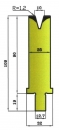 Matrize 30° V10 H: 90mm Länge: 550mm sektioniert / geteilt