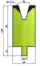 Matrize 30° V24 H: 90mm Länge: 550mm sektioniert / geteilt