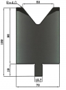 Matrize 78° V50 H: 90mm Länge: 508mm