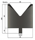 Matrize 78° V80 H: 90mm Länge: 550mm sektioniert / geteilt